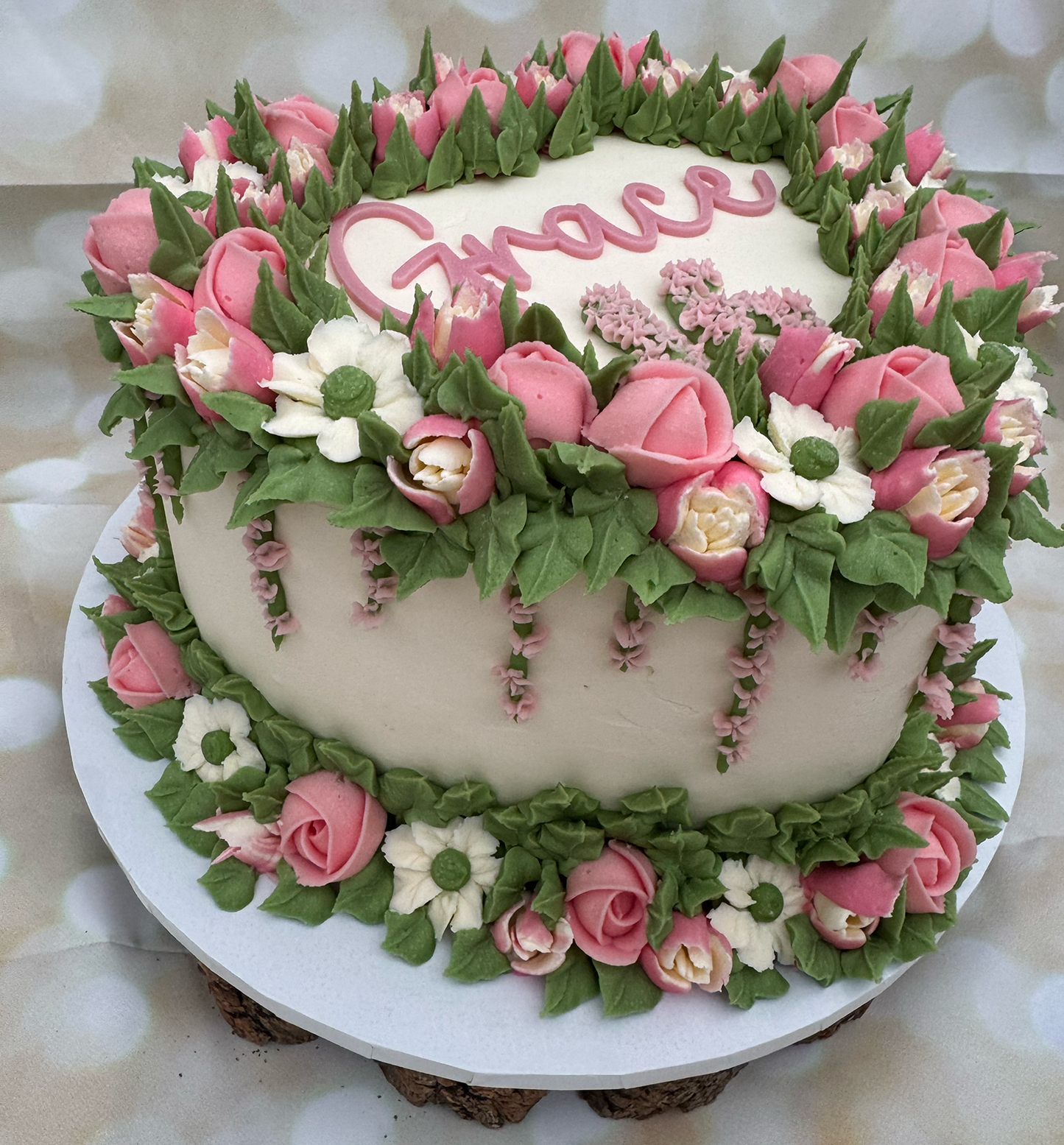 Floral  Heart Cake